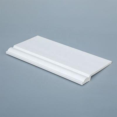 China Modern AMER 100mm-150mm Skirting Board Base Curved Skirting Board PS Skirting Board Profile for sale