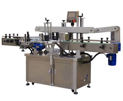 China Food Vertical Double Line Sides Labeling Machine For Wash Bottle for sale