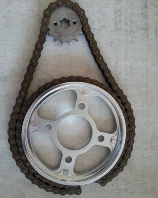 China A3 transmission sprockets and chains; motorcycle kit transmission (all models) for sale