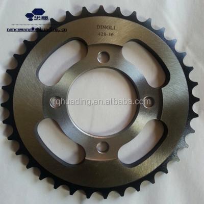 China 1045 36T / 14T Steel Motorcycle DREAM Sprocket With Heated And Polish for sale