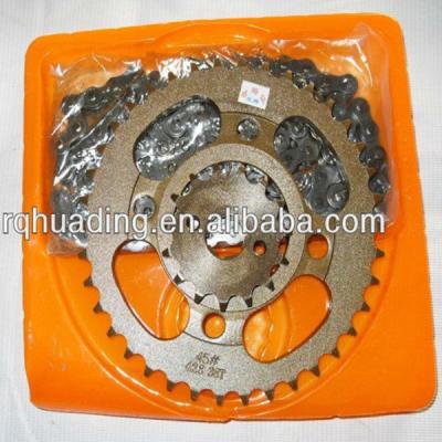 China 1045 Wave Motorcycle 428 Steel Chain Sprocket Set In Color Box Package for sale