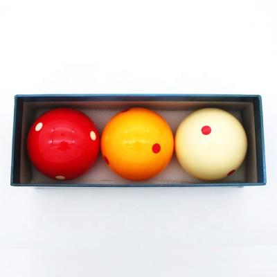 China Promotion / Leisure 61.5 mm Billiard Pool Balls Complete 3 Color Ball Set Carom Ball for sale