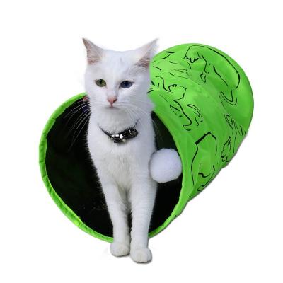 China Hot Sale Pet Viable Toy Combines Ball Collapsible Foldable Cat Tunnel Polyester for sale