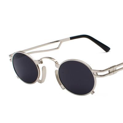 China 2020 New Arrivals Steampunk Retro Clear Glasses Fashion Women Sunglasses Men Round Metal Frame Small Round Glasses 897 for sale