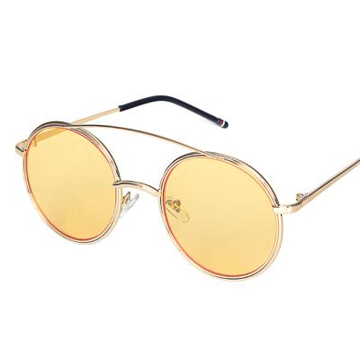 China Autumn Decoration Men Metal Frame Clear Glasses Women Steampunk Sunglasses Fashion Retro Sunglasses Tinted Glasses 3274 for sale