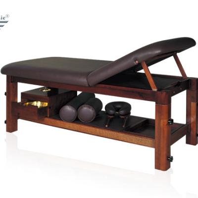 China High Quality Wooden Massage Table Beauty Salon Ayurveda Oil Massage Bed for sale