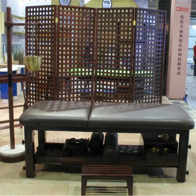 China Ayurveda Oil Panchakarma Massage Table Traditional Functional Wooden Massage Bed for sale