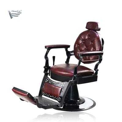 China Traditional Reclining Inflatable Haircut Man Barber Chair For Barber Shop Salon Furniture for sale