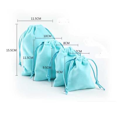 China Custom Drwastring Flannel Jewelry Bag Velvet Drawstring Pouch Perfume Storage Packaging Bag for sale