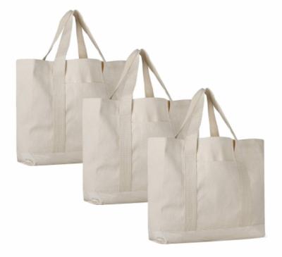 China Eco-Friendly Heavy Duty Cotton Canvas Empty Travel Tote Bags Shopping Bags for sale