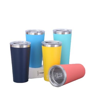 China Viable Wholesale Stainless Steel 20oz Double Wall Vacuum Insulated Coffee Tumbler Mugs Travel Mug Mugs With Lid for sale