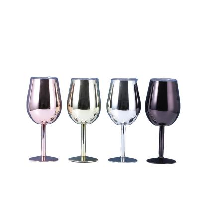 China Red wine cup 304 stainless steel large capacity colorful large single layer durable hot drum style heavy duty 500ML sales plating copper for sale