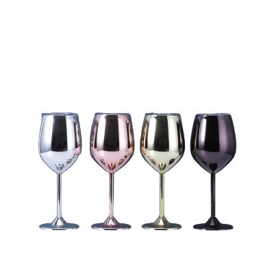 China Custom Wine Glasses Full Size Stainless Steel Wine Goblet Metal Wine Glass Viable Wholesale for sale