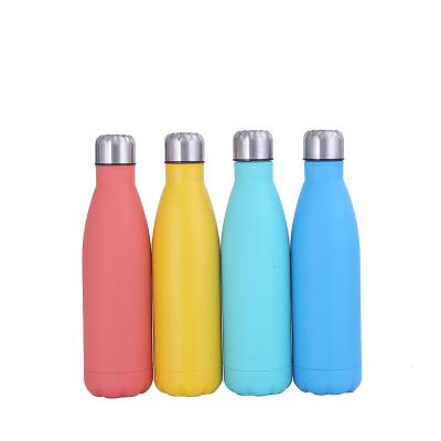 China 500ml 750ml Wholesale Reusable Vacuum Double Wall Viable Insulated Stainless Steel Outdoor Sports Water Bottle With Custom Logo for sale