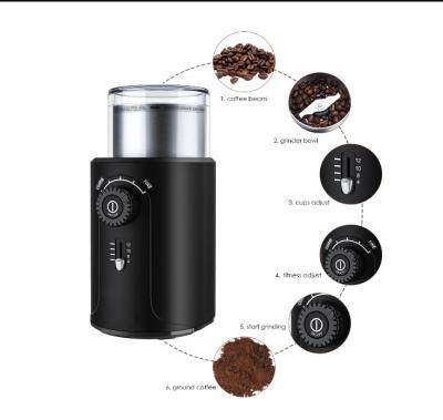 China Adjustable Household 5 Grinding Levels From Grinding, 2-12 Cups Quantity Blade Optional Grinding Electric Coffee Grinder for sale