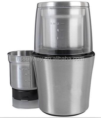 China 2020 Hotel Spices and Electric Coffee Grinder with 80g Two Detachable Wet/Dry Food Cups, Powerful Stainless Steel Blades for sale