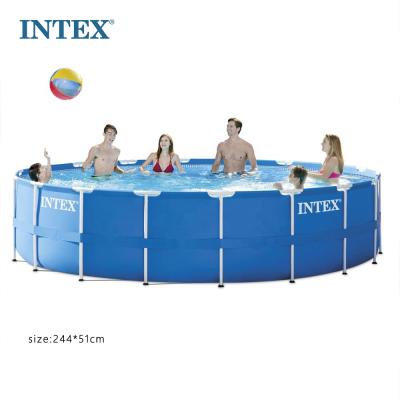 China Customized INTEX 28200 Swimming Pools Water Park Metal Frame Above Ground Inflatable Pump Water Sports Container Filter Cartridge Swim Pool for sale