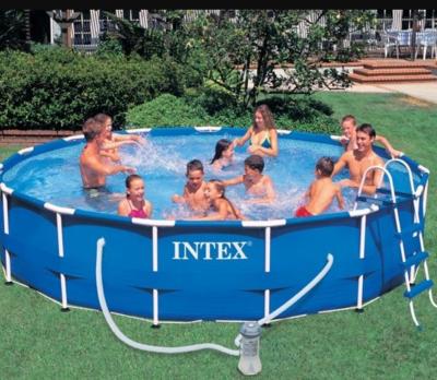 China 4. 57m x 1.22m Intex 28242 4440 Gallon METAL FRAME POOL SET Garden Pool Set Outdoor Pool and Accessories for sale