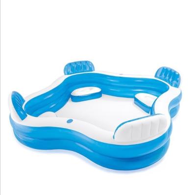 China original large 4 person vinyl 13ga (0.33mm) family inflatable spa pool INTEX 56475 play pool for kids for sale