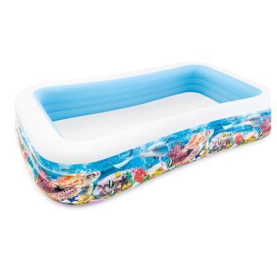 China 13ga (0.33mm) Vinyl Intex 58485 Inflatable Swimming Pool For Kids Swim Center Tropical Reef Family Pool for sale