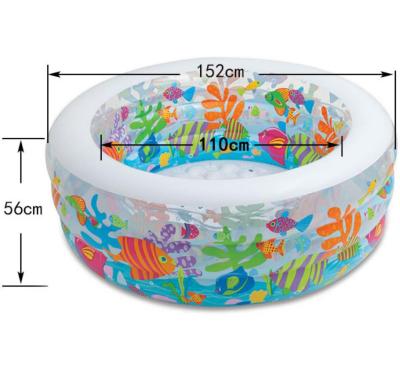 China INTEX 58480 Inflatable Aquarium Pool Ring Pool Inflatable Kids 3 Water Play Durable 60