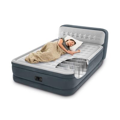 China INTEX 64448 QUEEN DURA-BEAM SERIES HEADBOARD AIRBE Foldable Inflatable Air Mattress 2.36m*1.52m*86cm Built In Pump for sale