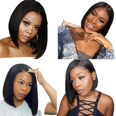 China Wholesale High Quality Bob-wig Full Lace Human Hair Wigs For Women Color Brazilian Hd Short Hair Lace Frontal Wigs for sale