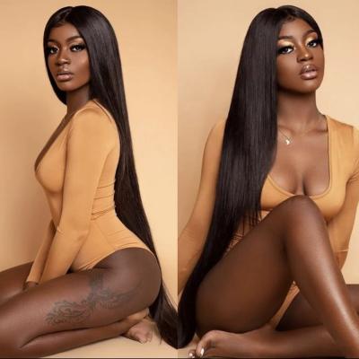 Κίνα Swiss Lace Frontal Straight Wig Vendor Natural Color Raw Unprocessed Brazilian 100% Cuticle Aligned Human Hair Lace front Wig προς πώληση