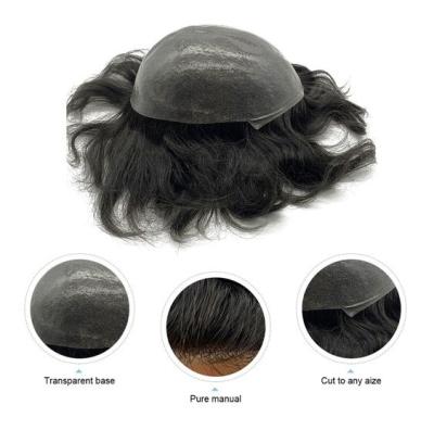 Κίνα 0.06-0.08mm full pu skin base toupee for men indian hair new arrivals men toupee thin skin ng toupee προς πώληση