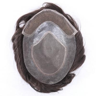 China Cheap 100% Indian Remy Human Hair Mono Top Male Toupee for sale