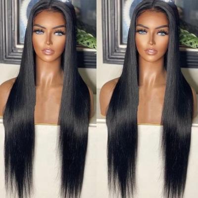 Κίνα Swiss Lace Frontal Straight Wig Vendor Natural Color Raw Unprocessed Brazilian 100% Cuticle Aligned Human Hair Lace front Wig προς πώληση