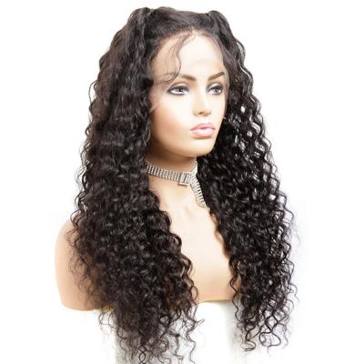 China cheap human hair wigs water curl human hair frontal wig brazilian raw indian wig vendor for sale