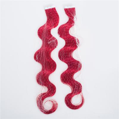 Κίνα Pink Kinky Curly Tape in Human Hair Extensions, Cuticle Aligned Brazilian Raw Virgin Remy Magic Tape in PU Glue Hair προς πώληση