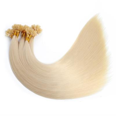 China Xuchang private label keratin u tip hair extensions, virgin indian human micro ring blonde hair extensions for sale