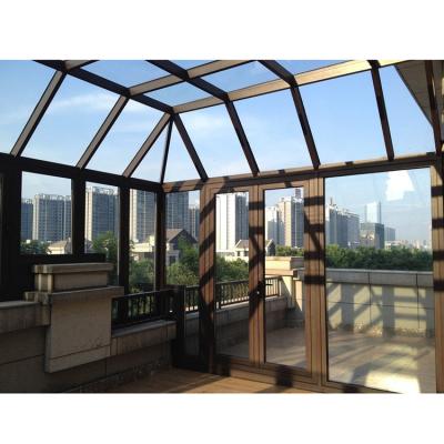 China Modern free standing glass sunrooms and exterior prefab glass house for sale for sale