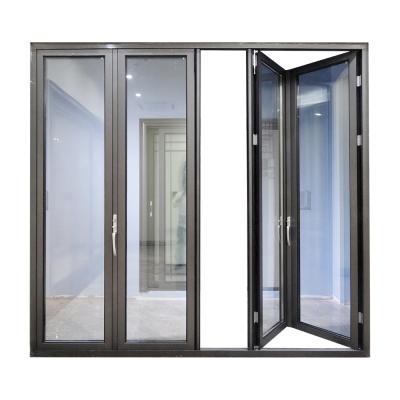 China Sound Insulation Interior Doors With Frames Modern Bi Fold Door Glass Folding Door for sale