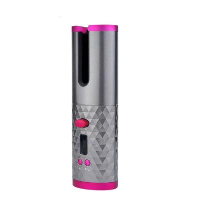 China Mini Wireless Usb Rechargeable Convenient Ceramic Multistage Adjustment Ceramic Automatic Rotating Hair Curler for sale