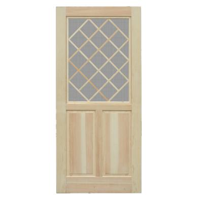 China Modern Summer Family Apply Essentials Anti Insect Mosquitoes Plug In Pation Screen Door Solid Wood Screen Door for sale