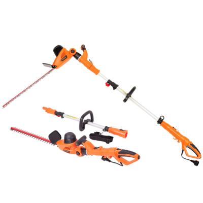 China 2 in 1Multiple Functions GPHT06, GARCARE 4.8A Multi-angle Attached 2 in 1 Pole and Handheld Hedge Trimmer with 20 inch Laser Blade for sale