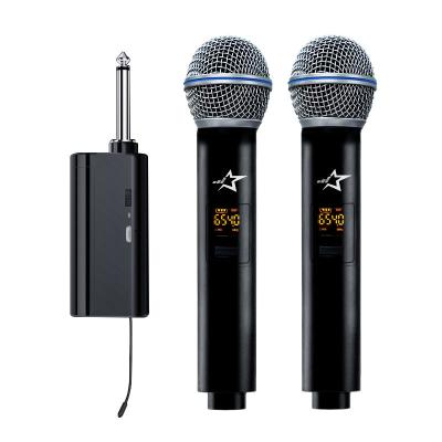 China Karaoke Professional Handheld Wireless Vocal Microphone Metal Microphone Dynamic Microphone for sale