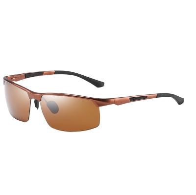 China Sports Sunglasses Polarized Sunglasses Uv400 Alloy Polarized Aluminum Magnesium Sports Sun Glass Frameless Men for sale