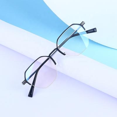 China Custom Multifocal Progressive Blue Lightweight Glasses Aluminum Logo Reading Glasses Business Style Reading Glasses Anti Bifocal for sale