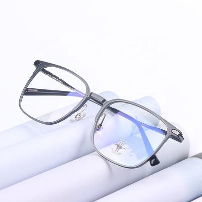 China Designer Tr90 Round Vintage Computer Gaming Aluminum Blue Light Cut Glasses Clear Blue Anti Blocking Glasses 2022 For Women Men for sale