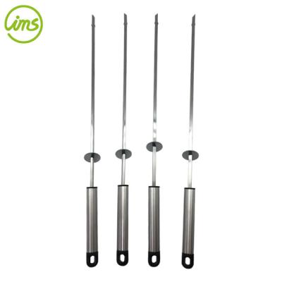 China Easily Cleaned Stainless Steel Kebab BBQ Spits Set With Slider for sale