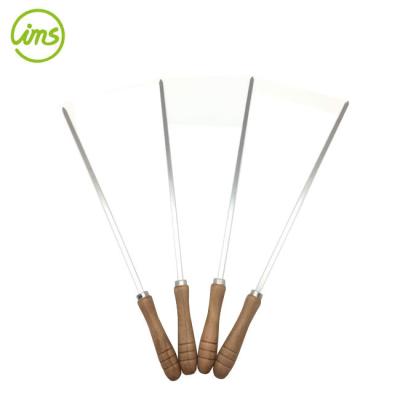 China Easily Cleaned Wooden Stainless Steel Blade Handle Kebab Skewers for sale