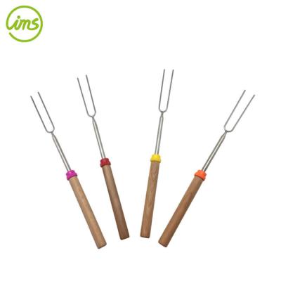 China Easily Cleaned Stainless Steel BBQ Kebab Increase Telescopic Skewers for sale