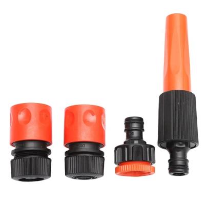 China ABS PP Tpr Garden Material Variable Flow Controls Plastic Spray Hose Nozzle Adjustable 4 Pieces Set For Water Spray Gun for sale