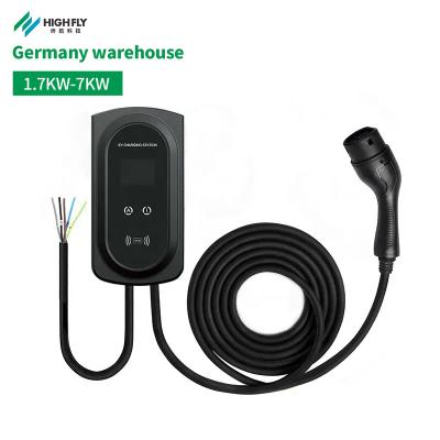 China Germany Warehouse 32a Mode Level 2 Ev Charger 7kw Evse Ev Charger Electric Vehicle Car Charger Portable Type - 2 L161 x W86 x H310 (mm) for sale