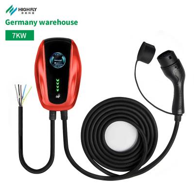 China Germany Warehouse 32a Warehouse Ev Charging Stations Home Evse Wallbox 7kw Ev Charger Commercial Station L240xW152xH96(mm) for sale