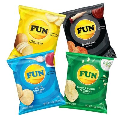 China Custom Printed Moisture Proof Heat Sealing Snack Bags Potato Chips Aluminum Foil Snack Sealing Bags for sale